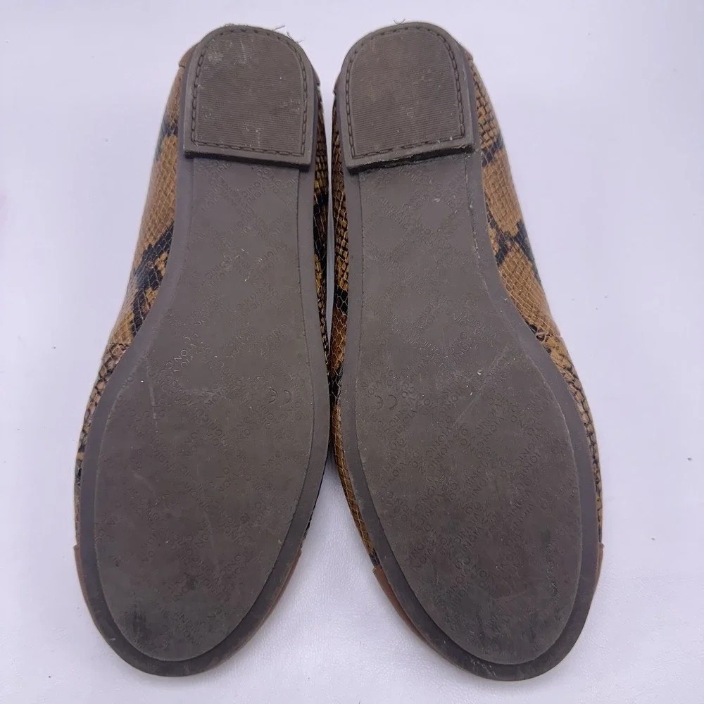 Vionic Minna Boa Ballet Flats Brown Snake Reptile Women's Size‎ 10